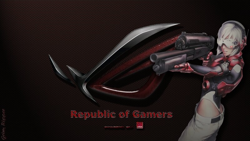 Anime Character with Gun — Black, Dramatic, Digital Art, Logo