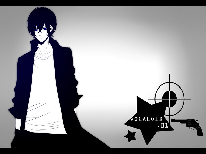 Anime Character with Gun — Black, Dramatic, Digital Art, Target