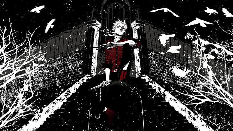 Anime Character with Gun — Black, Dramatic, Night, Manga, Crows