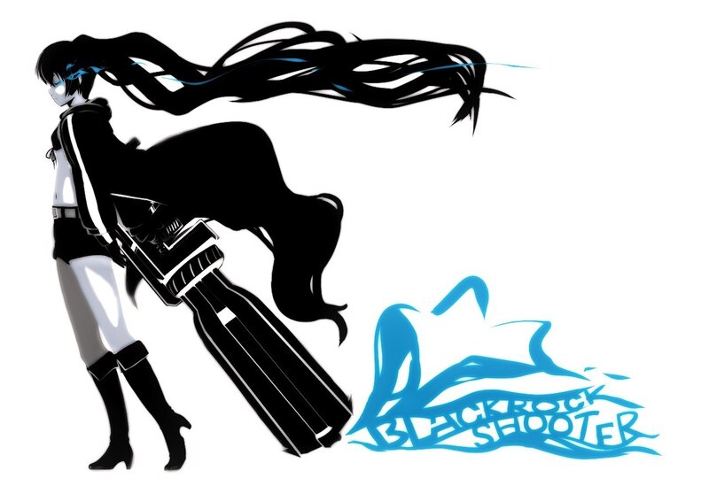 Anime Character with Gun — Black