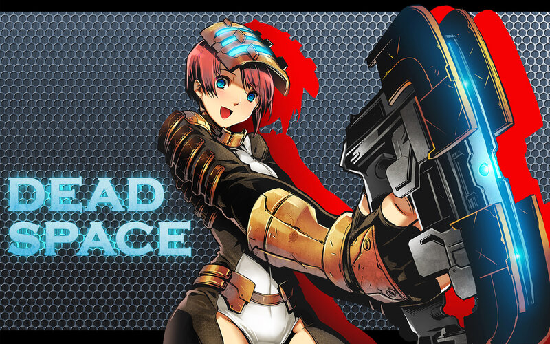 Anime Character with Gun — Blue, Dramatic, Digital Art