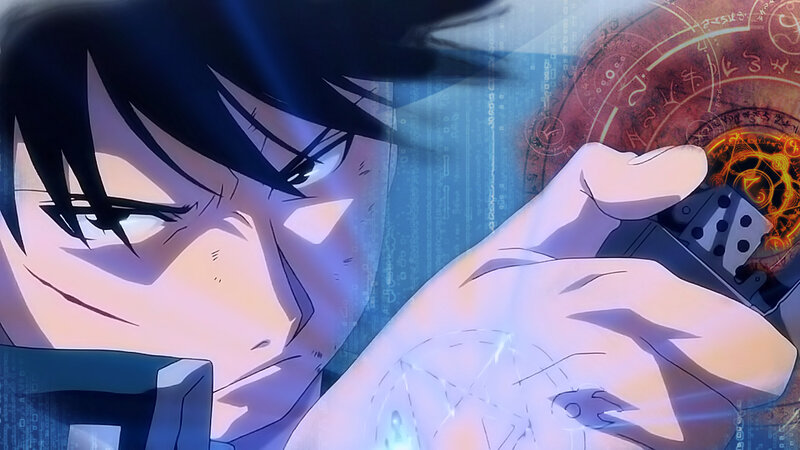 Anime Character with Gun — Blue, Dramatic, Magic Circle