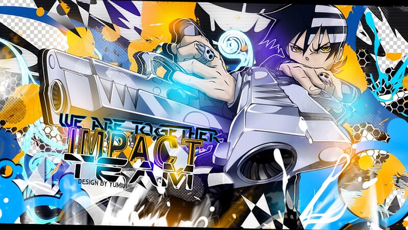 Anime Character with Gun — Blue, Energetic