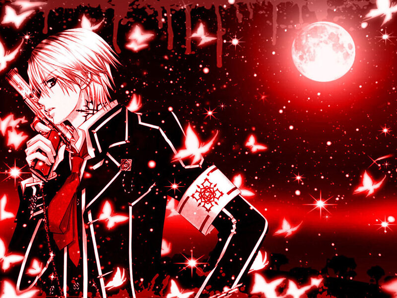Anime Character with Gun — Red