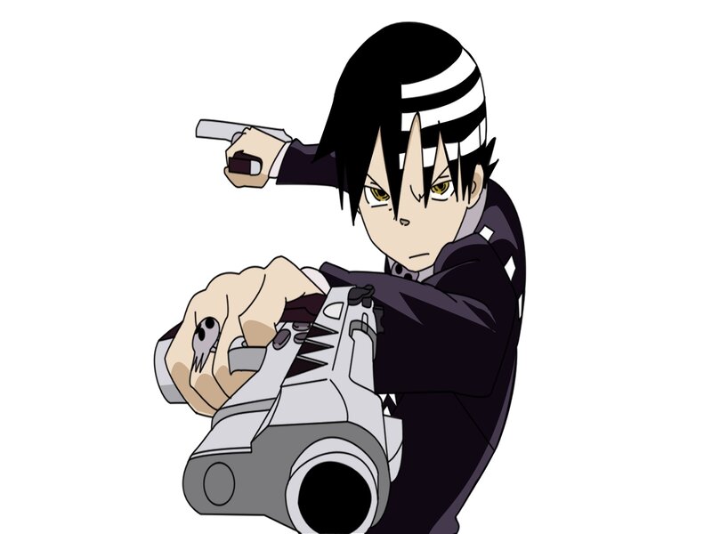 anime character with guns