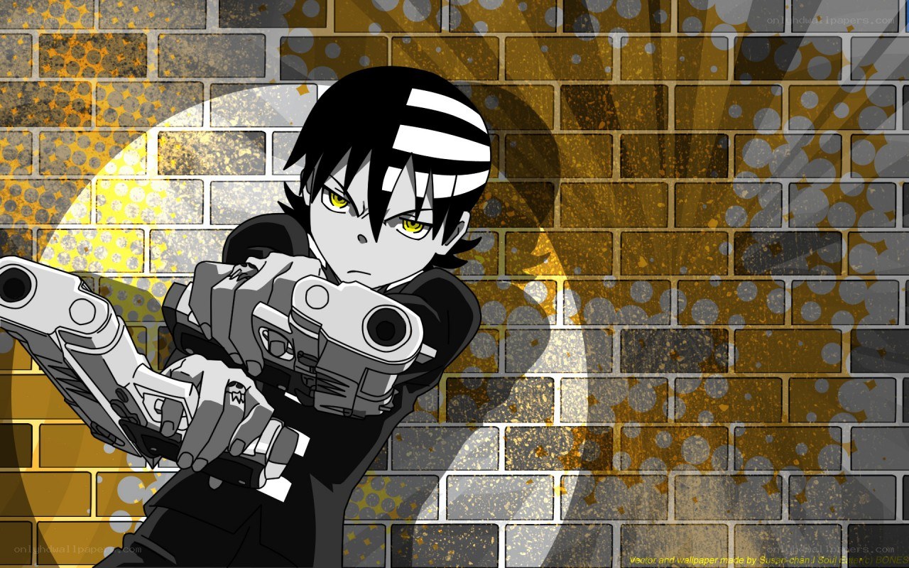 anime character with guns
