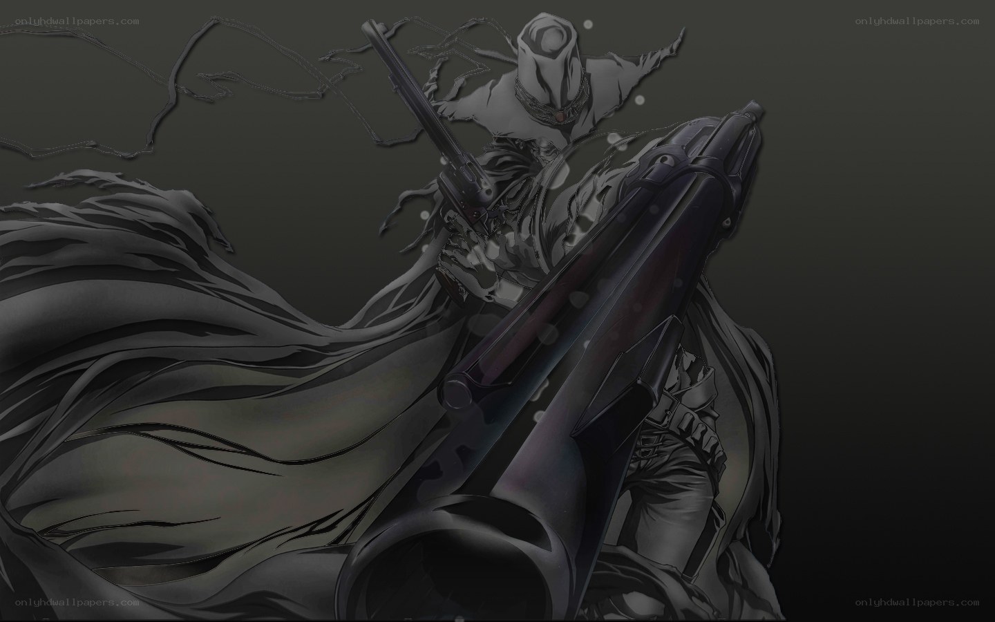 anime character with guns