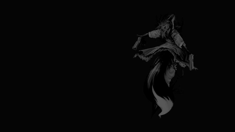 anime character with guns