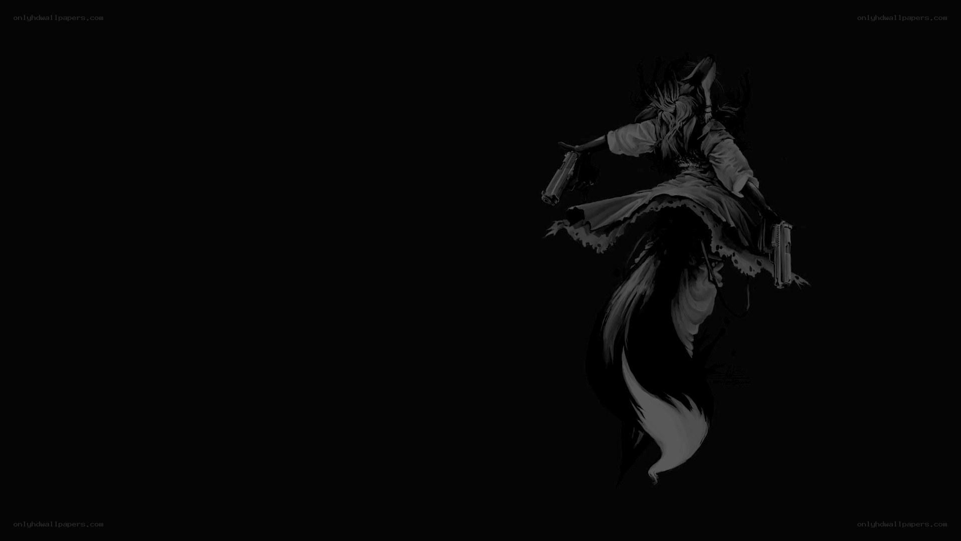 anime character with guns
