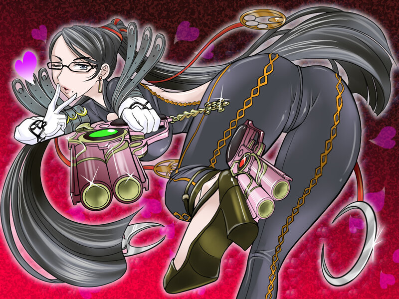 anime character with guns