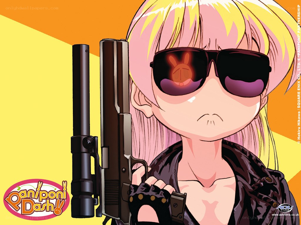 Anime character with guns