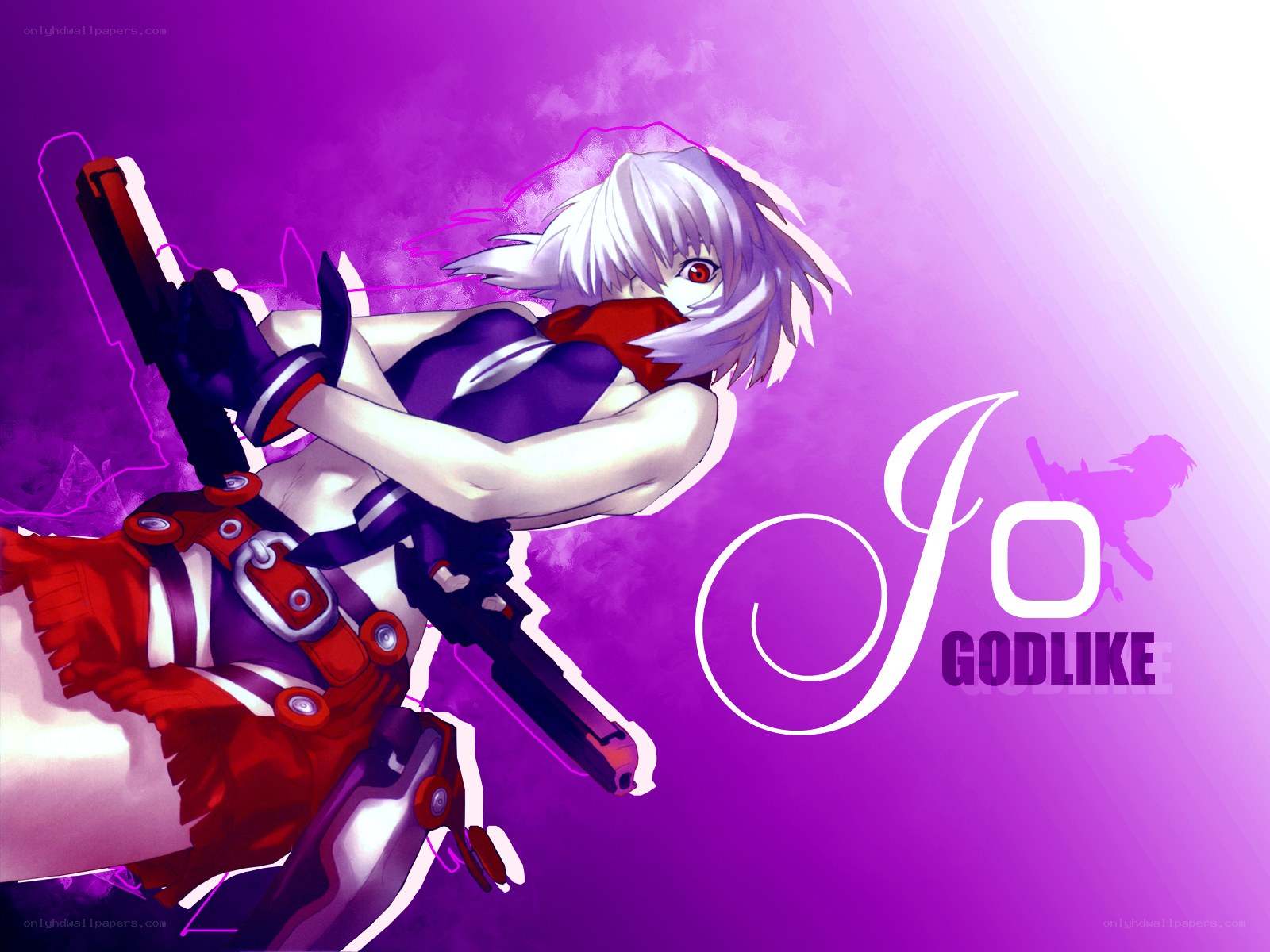 anime character with guns
