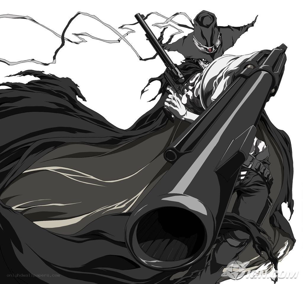 anime character with guns
