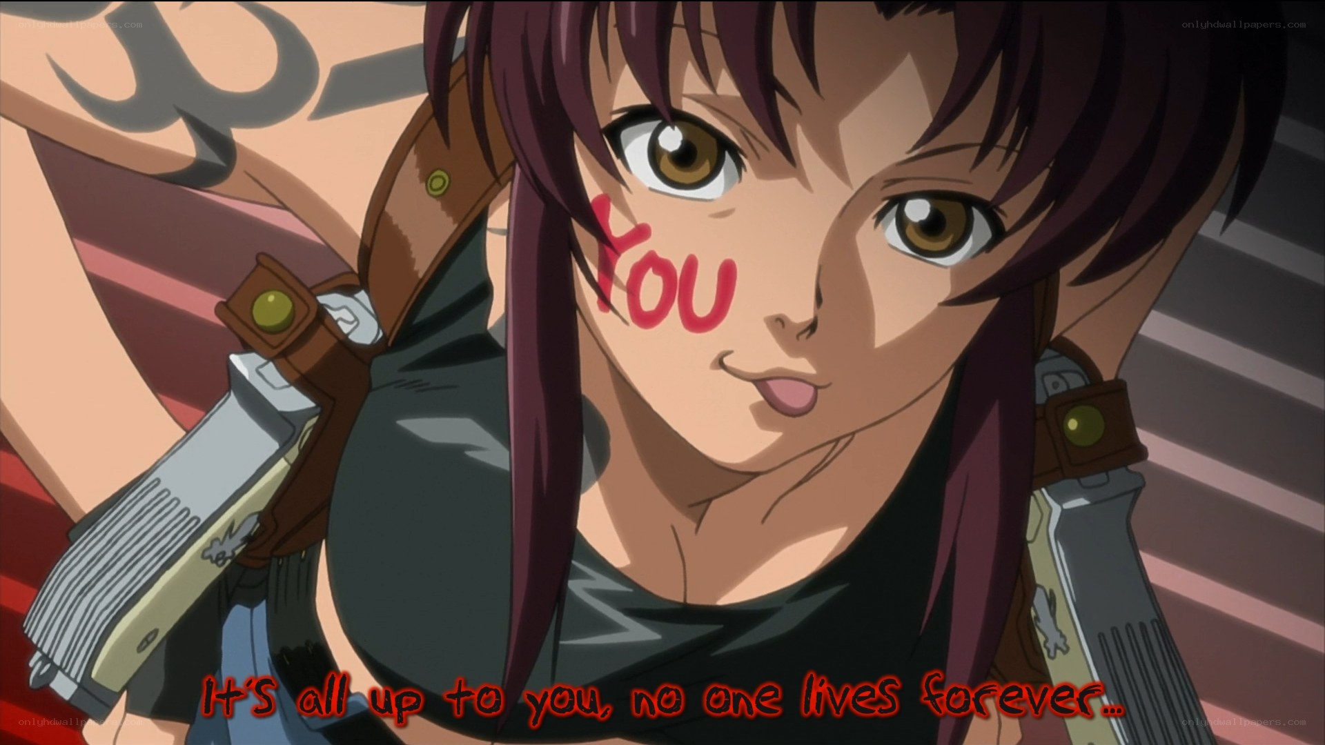 anime character with guns