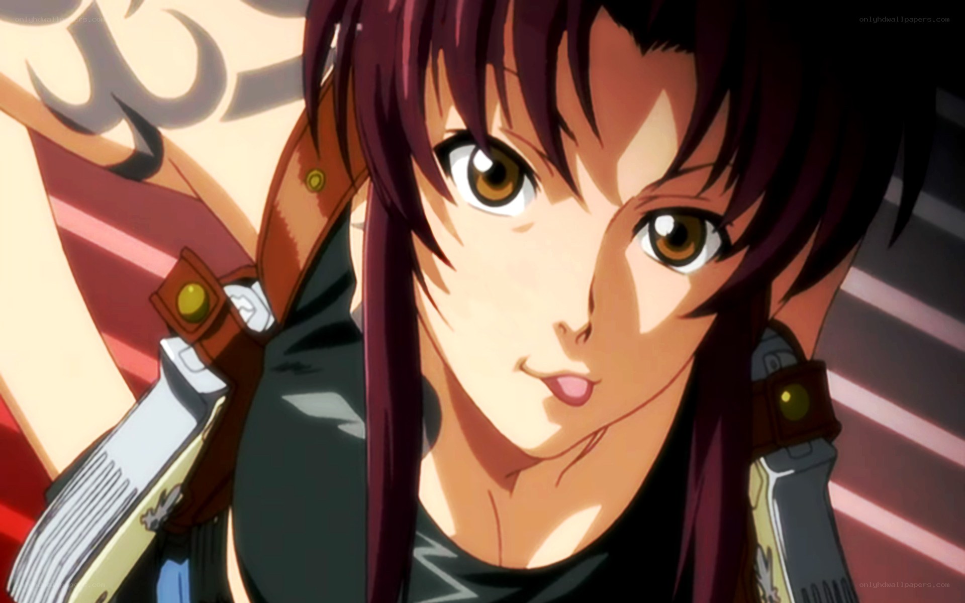 anime character with guns