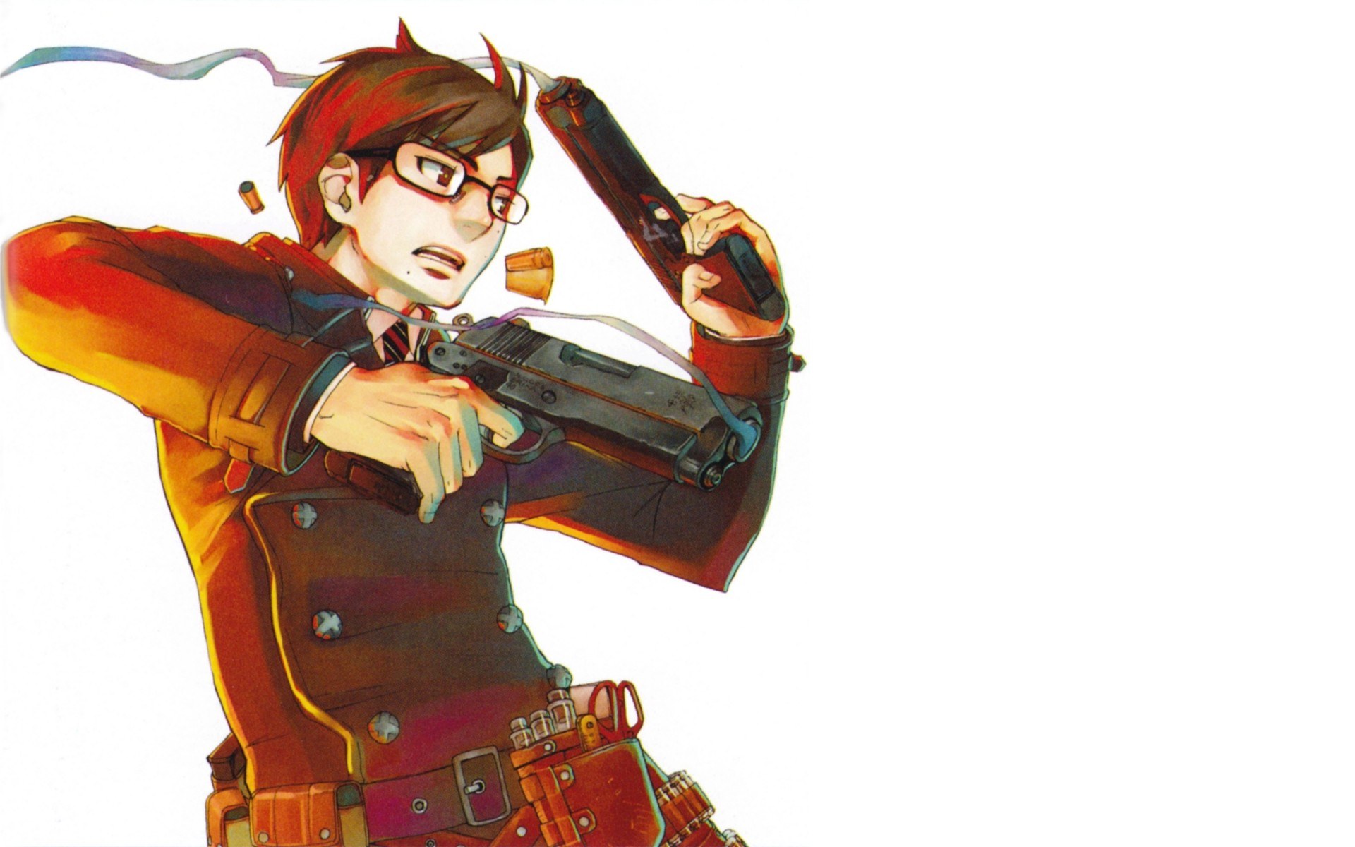 anime character with guns