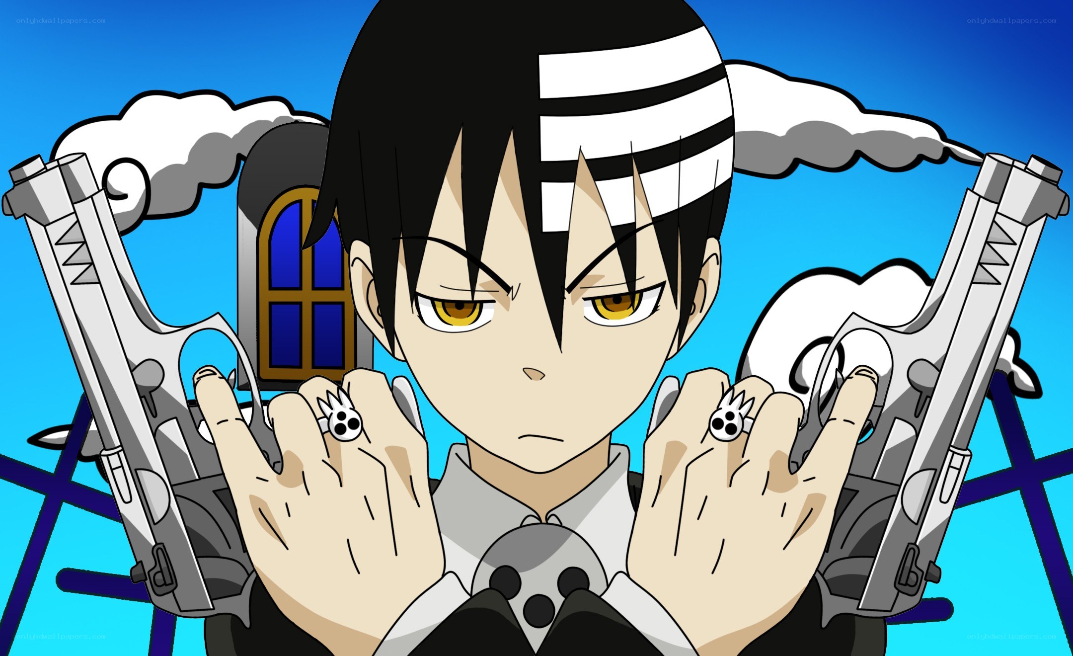 Anime character with guns