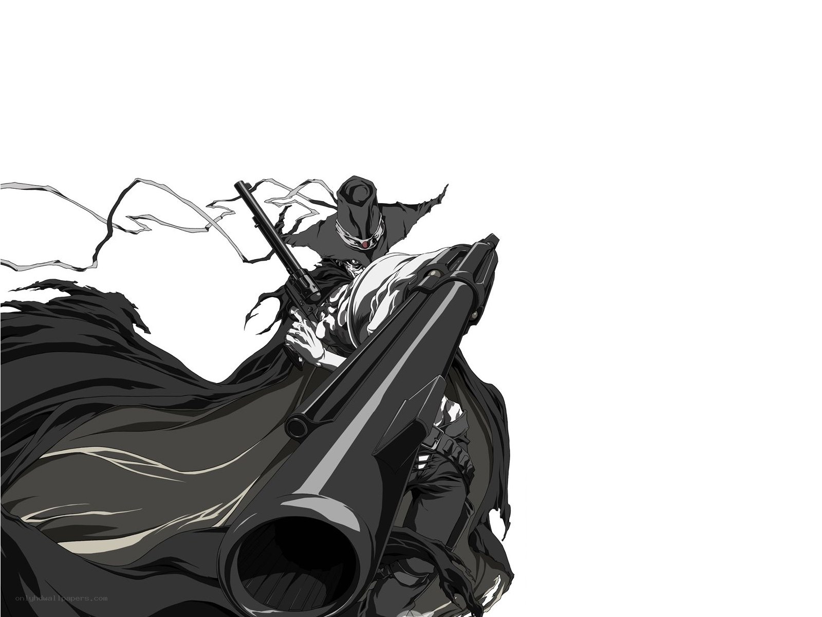 anime character with guns