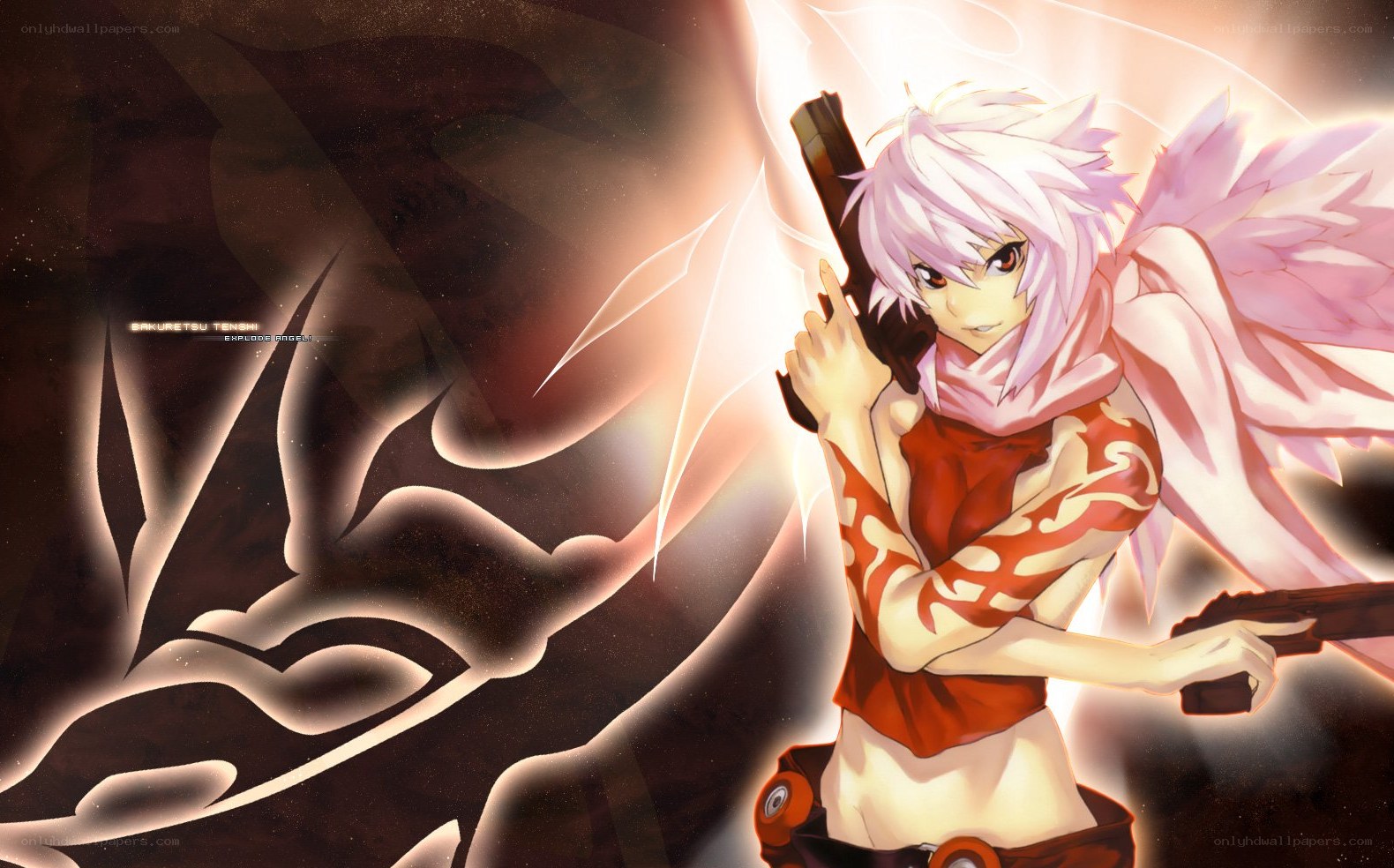 anime character with guns
