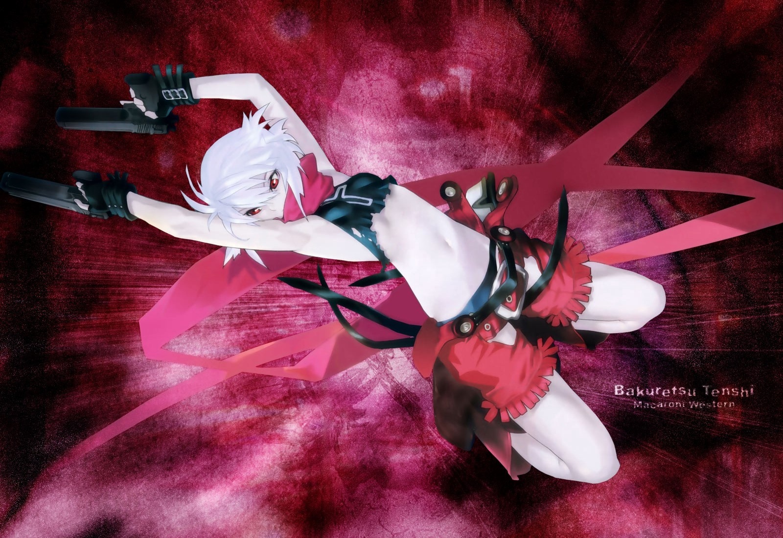anime character with guns
