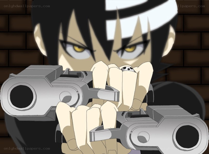 anime character with guns