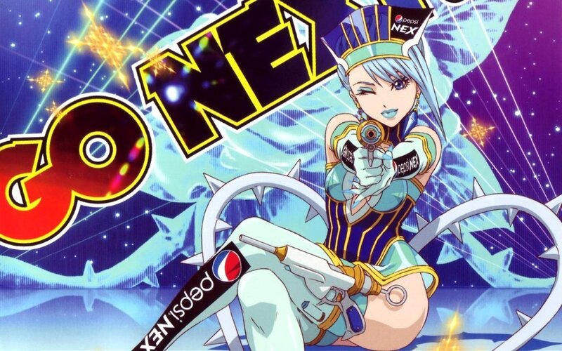 Anime Character with Guns — Blue