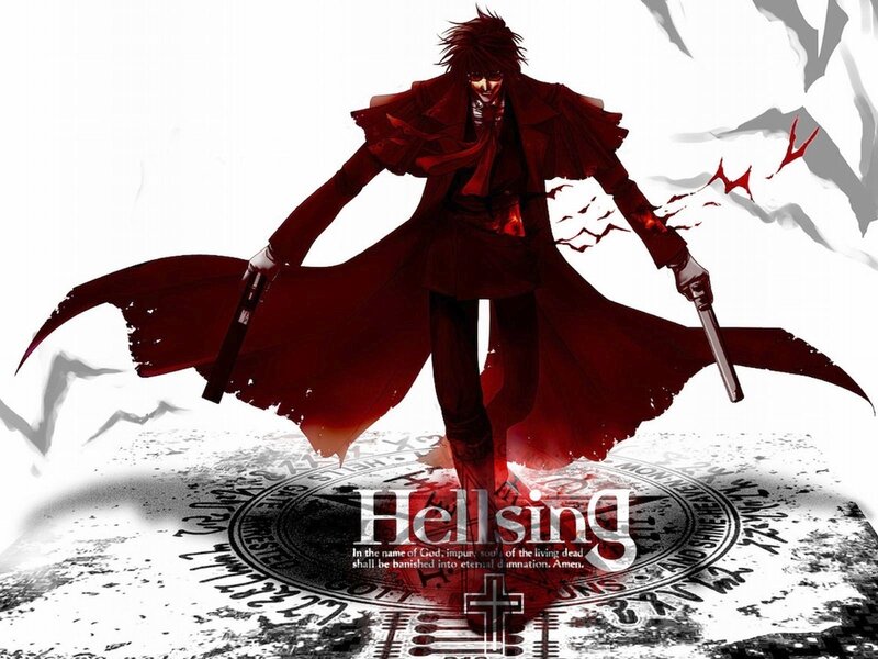 Anime Character with Guns — Red, Dramatic, Manga, Cloak