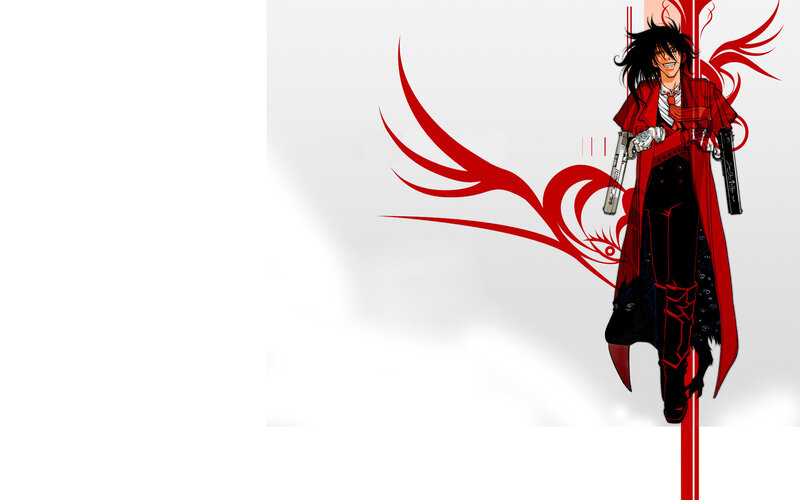 Anime Character with Guns — Red, Dramatic, Manga, Red Coat, Wings