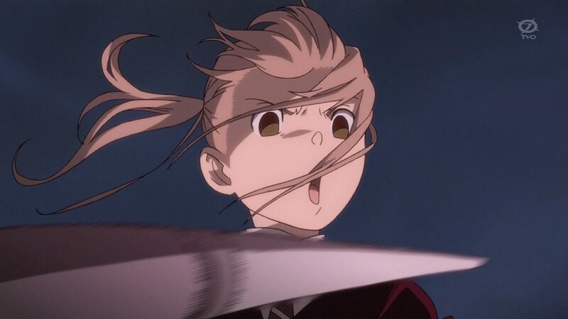 Anime Character with Hair in Wind