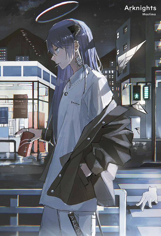 Anime Character with Halo — Blue