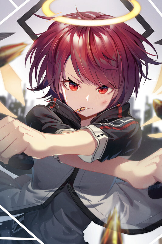 Anime Character with Halo — Purple