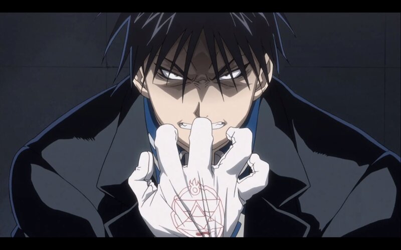 Anime Character with Hand — Black
