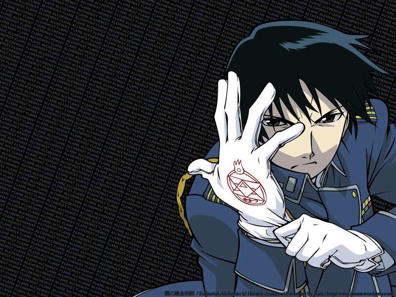 Anime Character with Hand — Blue