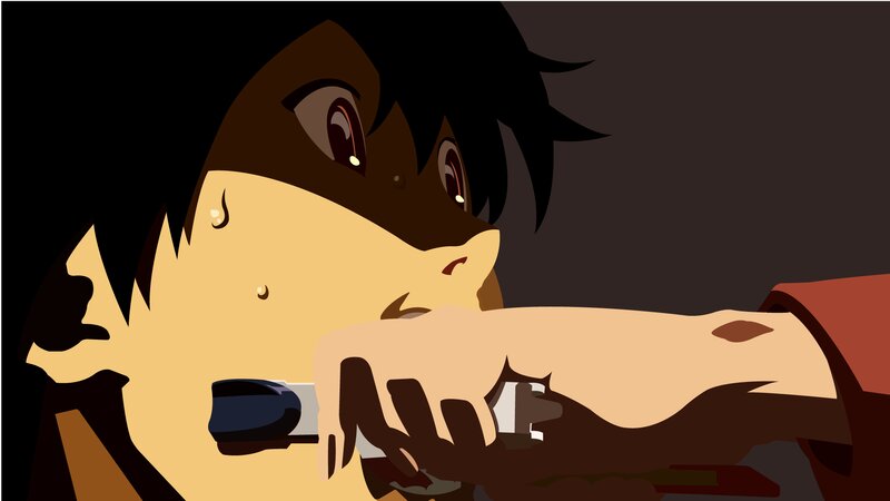 Anime Character with Hand — Brown