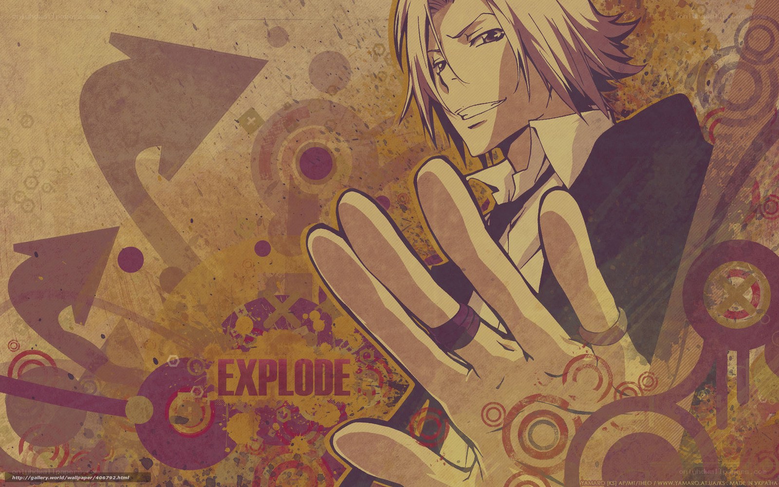 anime character with hand forward