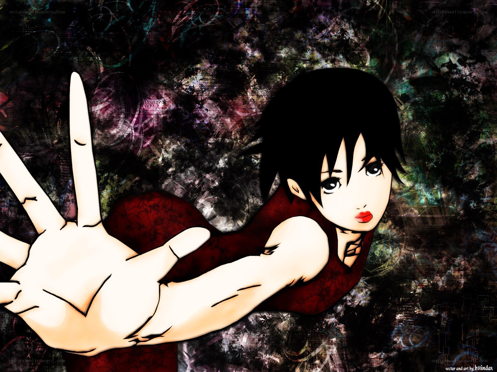 anime character with hand gesture