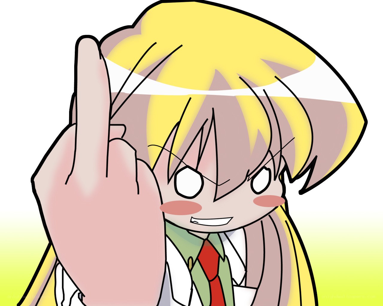 anime character with hand gesture