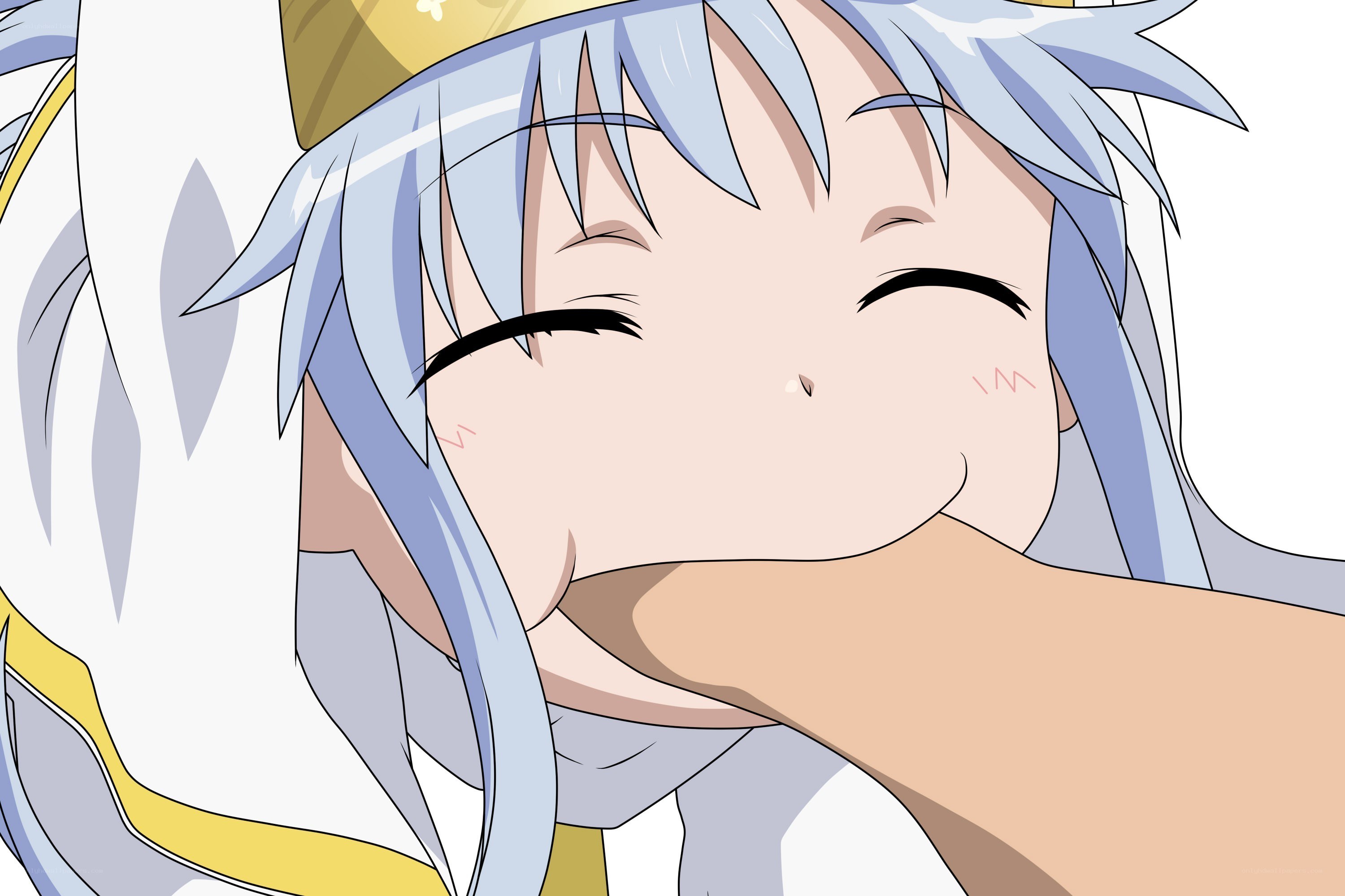 anime character with hand on face