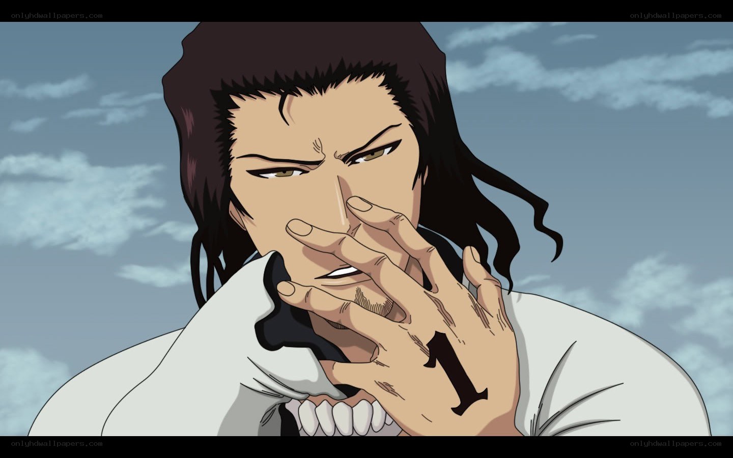 anime character with hand on face