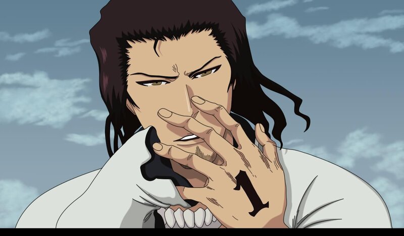 Anime Character with Hand on Face — Blue