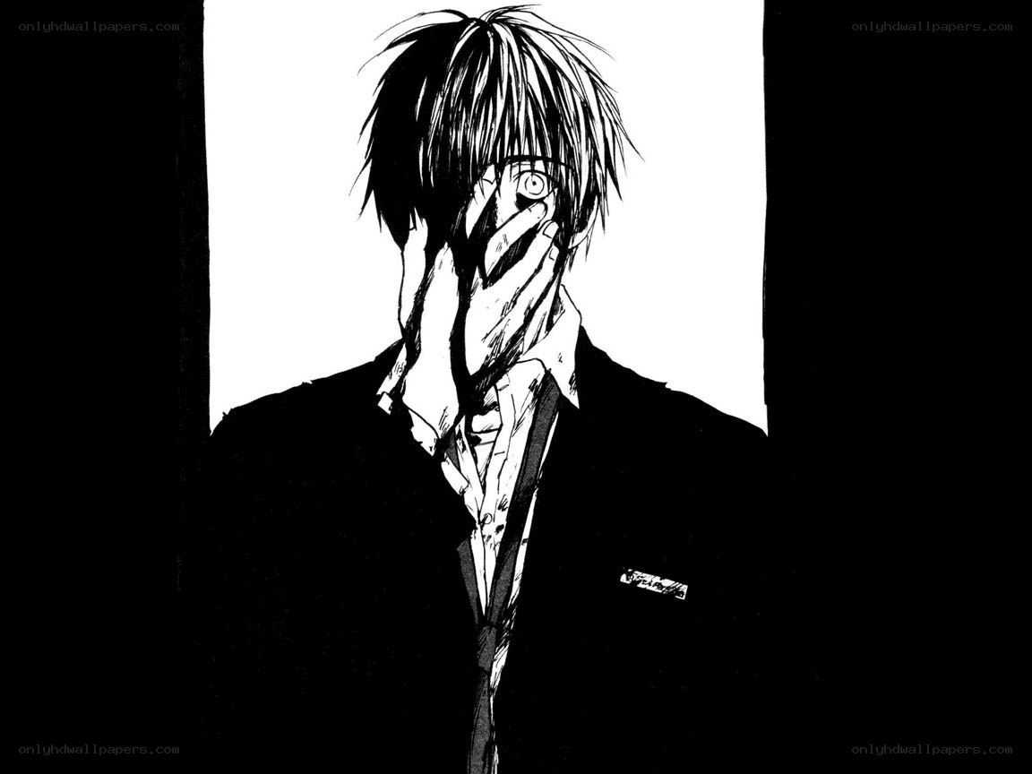 anime character with hand over face