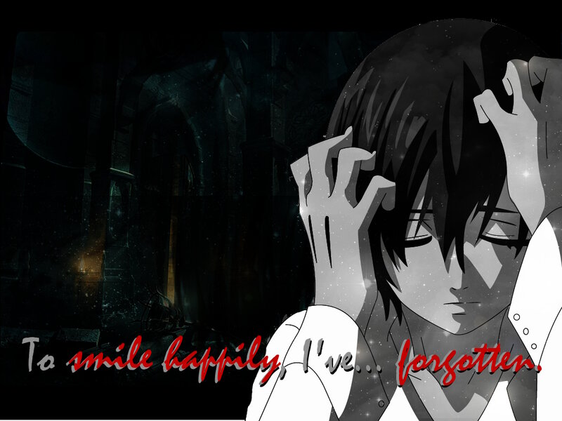 Anime Character with Hands on Head — Black
