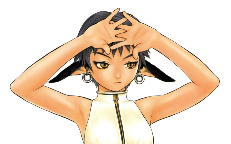 anime character with hands on head