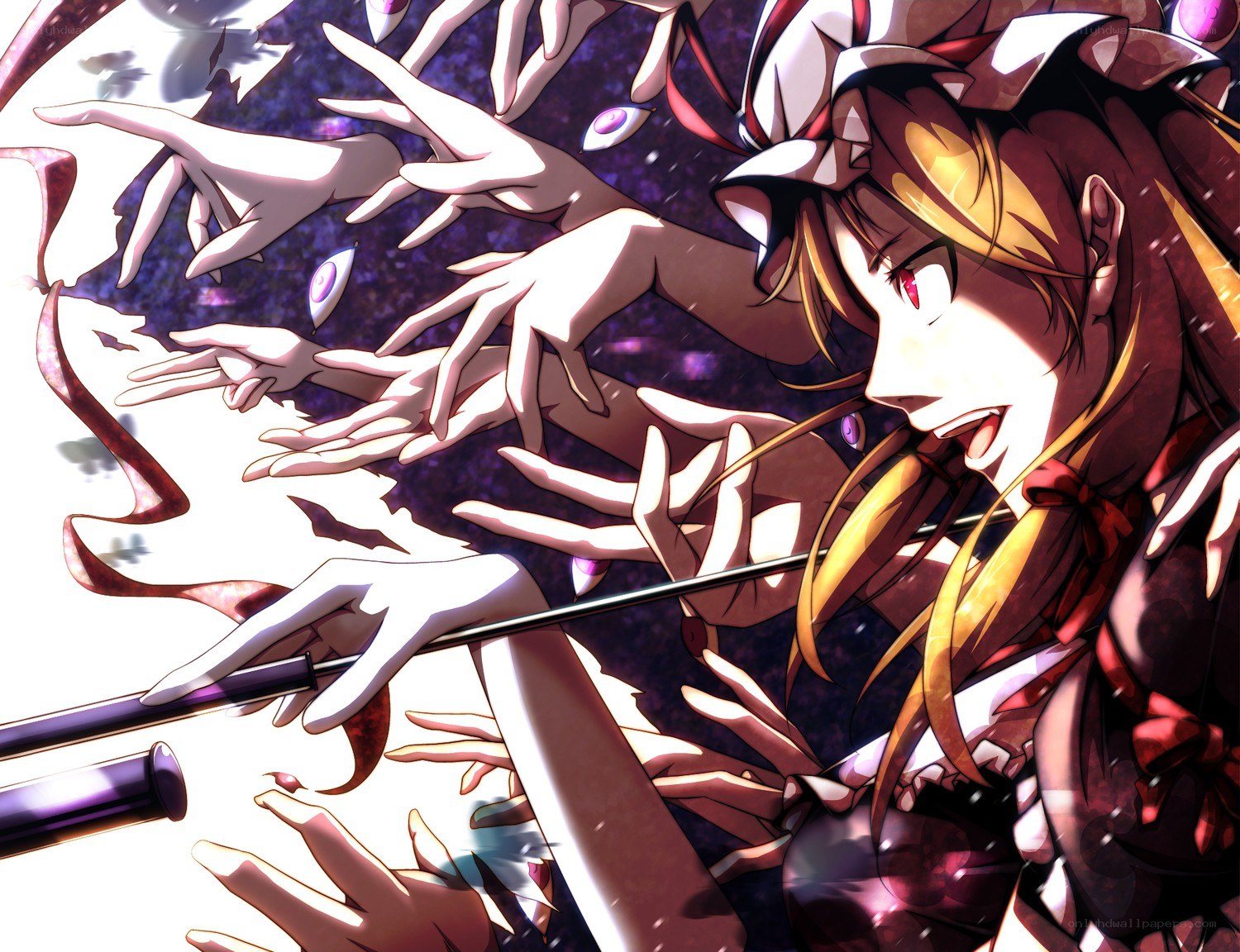Anime character with hands reaching