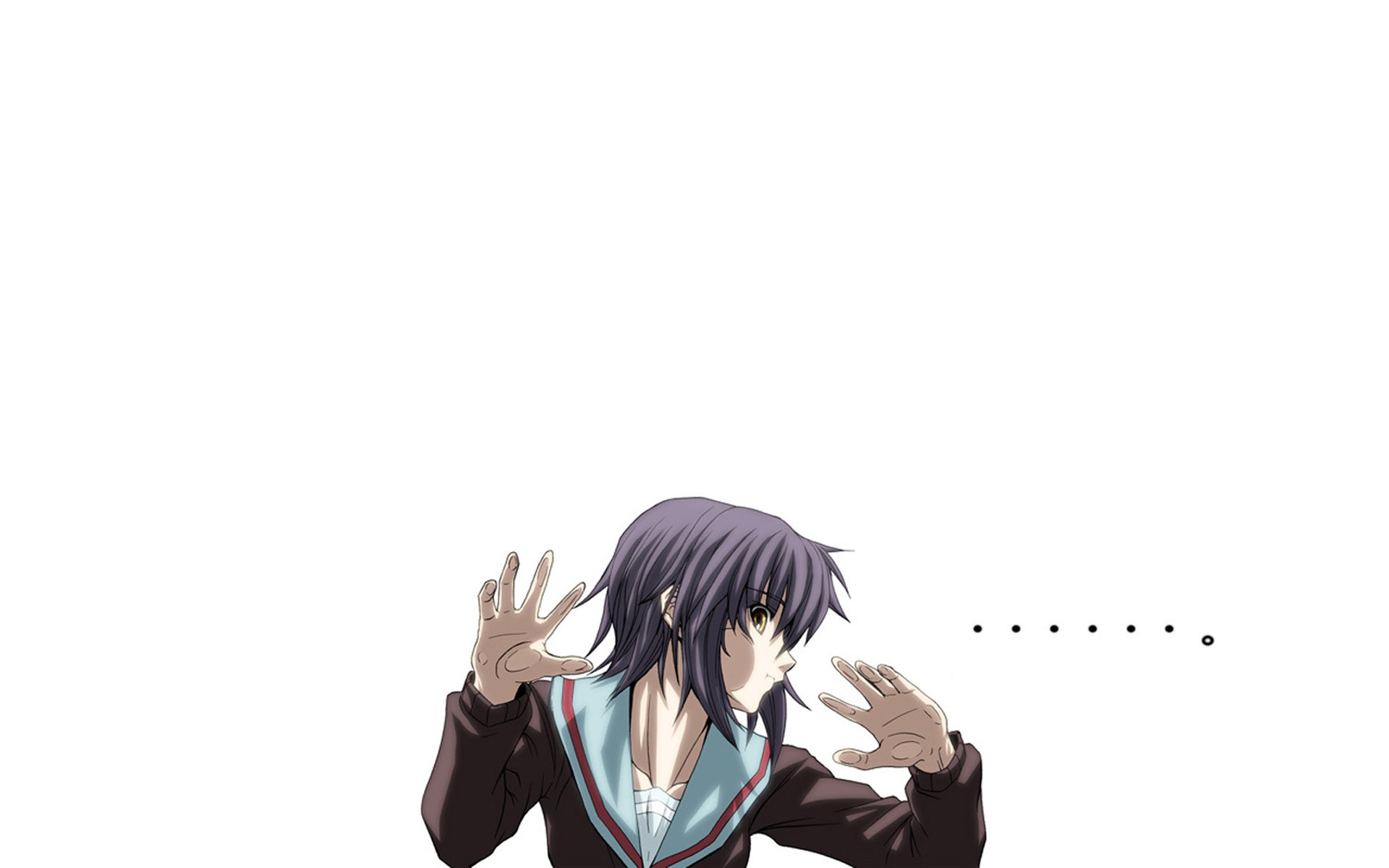 anime character with hands up