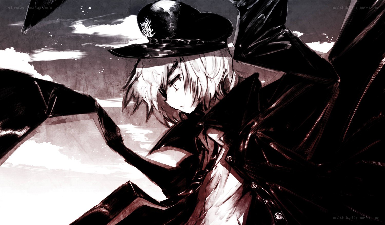 anime character with hat and coat