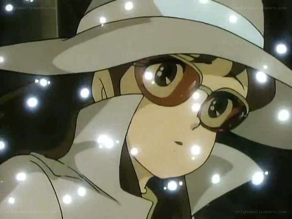anime character with hat and glasses