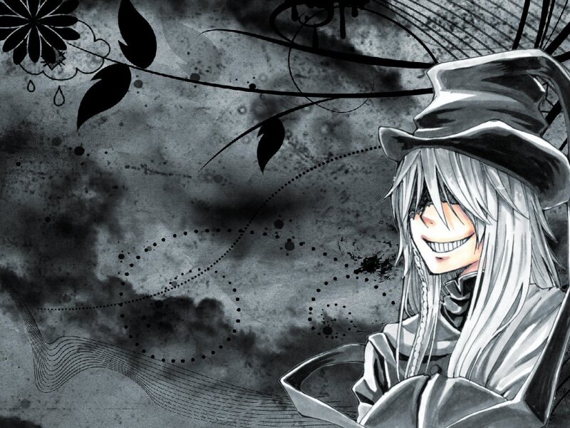 Anime Character with Hat — Black, Dark