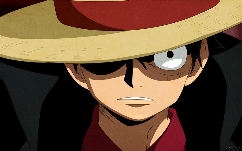 Anime Character with Hat — Black, Serious, Eye Patch