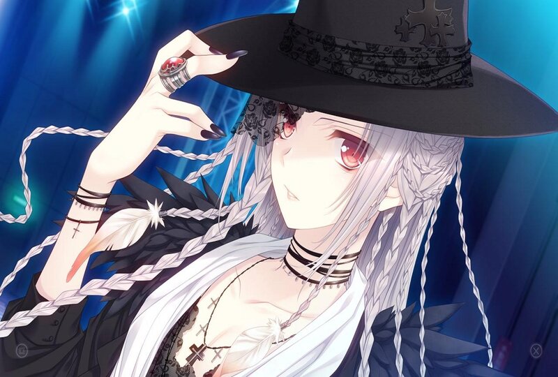 Anime Character with Hat — Blue, Dramatic